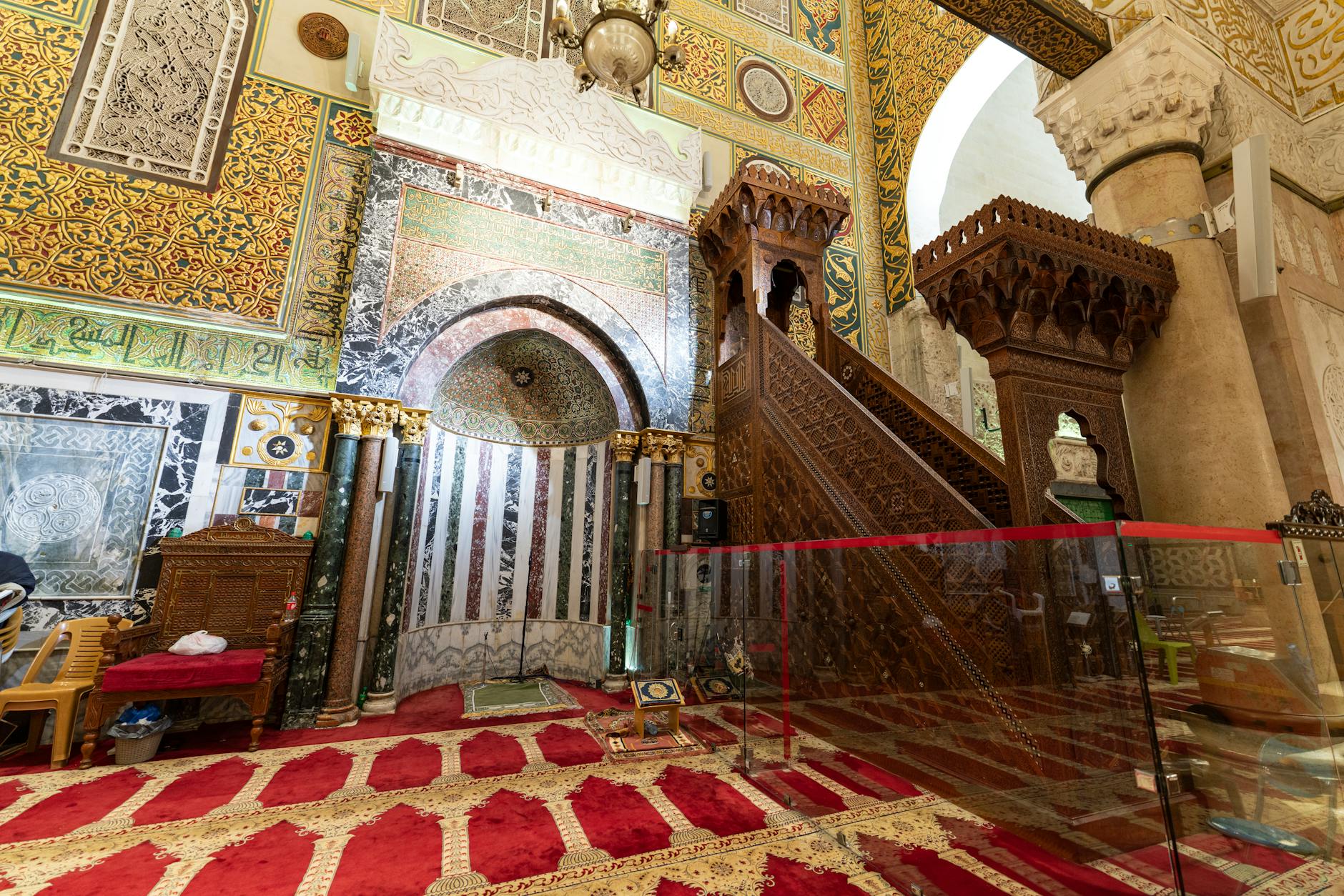 ornamented interior of mosque